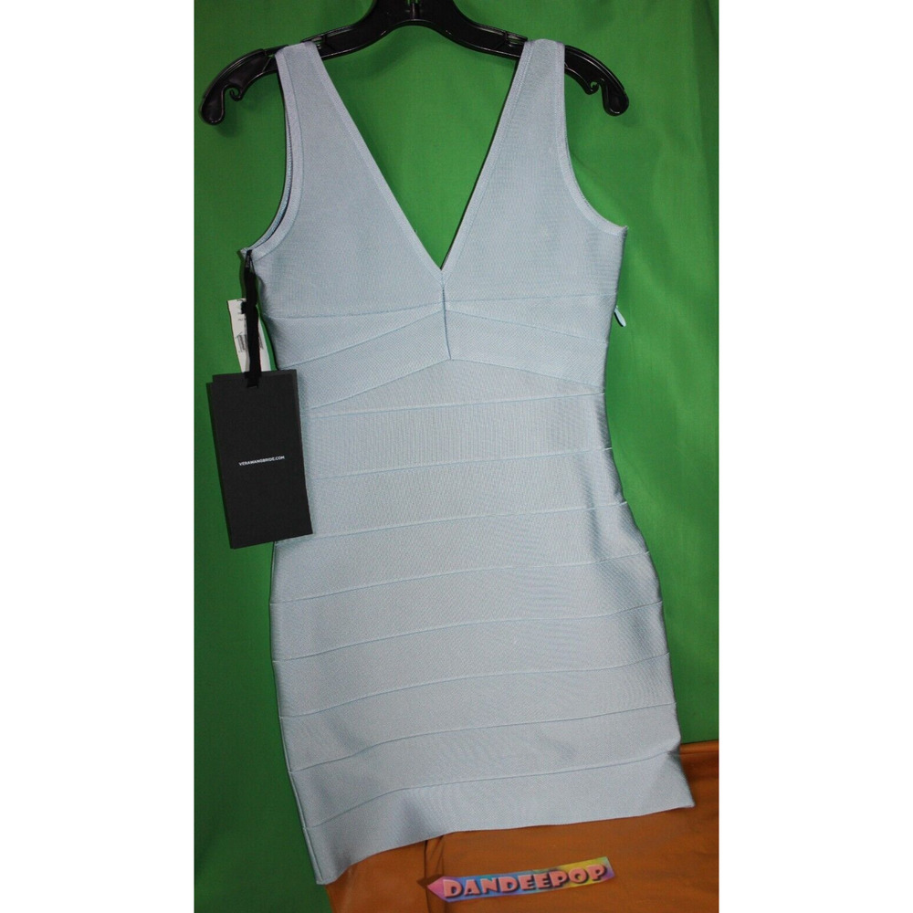 Vera Wang Bride Pale Blue Bridesmaid Sleeveless Sarah Dress Size Small